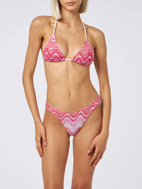 Woman raschel knit triangle bikini Leah Naomi