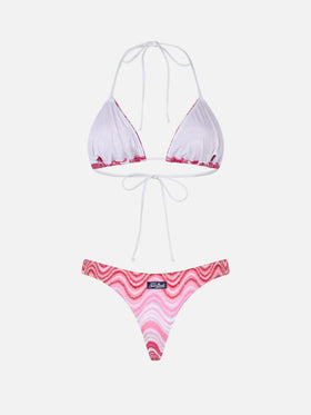 Woman raschel knit triangle bikini Leah Naomi