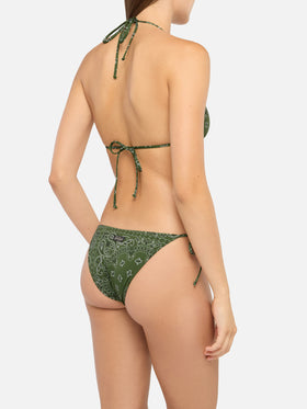 Virgo classic swim briefs with bandanna print                                   - Leah triangle top swimsuit with bandanna print