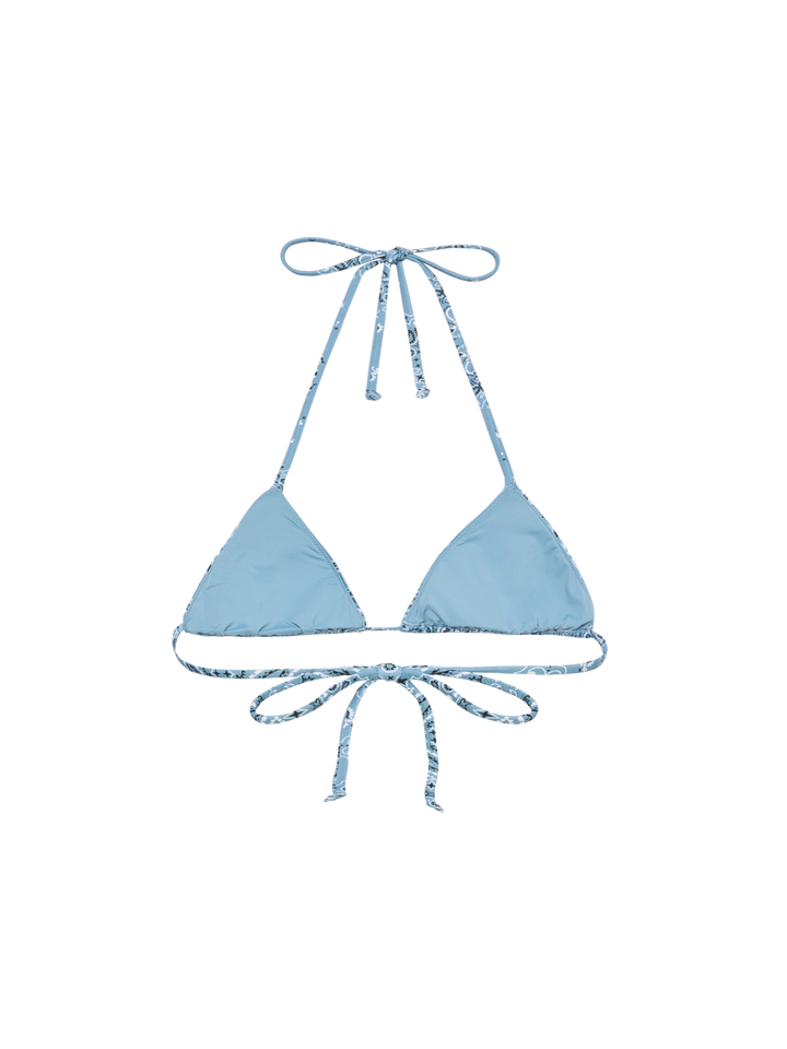 Leah triangle top swimsuit with bandanna print