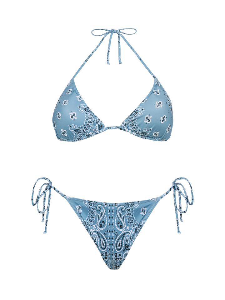 Bikini classico a triangolo Leah Marielle con stampa bandana