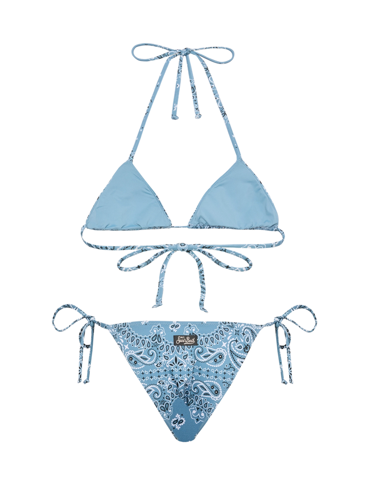 Bikini classico a triangolo Leah Marielle con stampa bandana