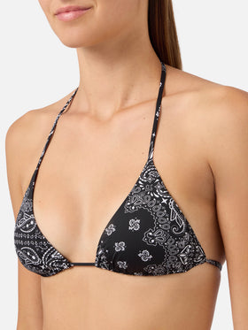 Bikini Leah Virgo à imprimé bandana noir 