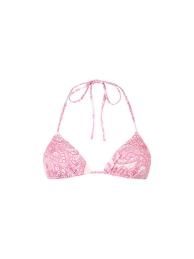 Damen-Badeanzug Leah mit rosafarbenem Paisley-Dreiecksoberteil