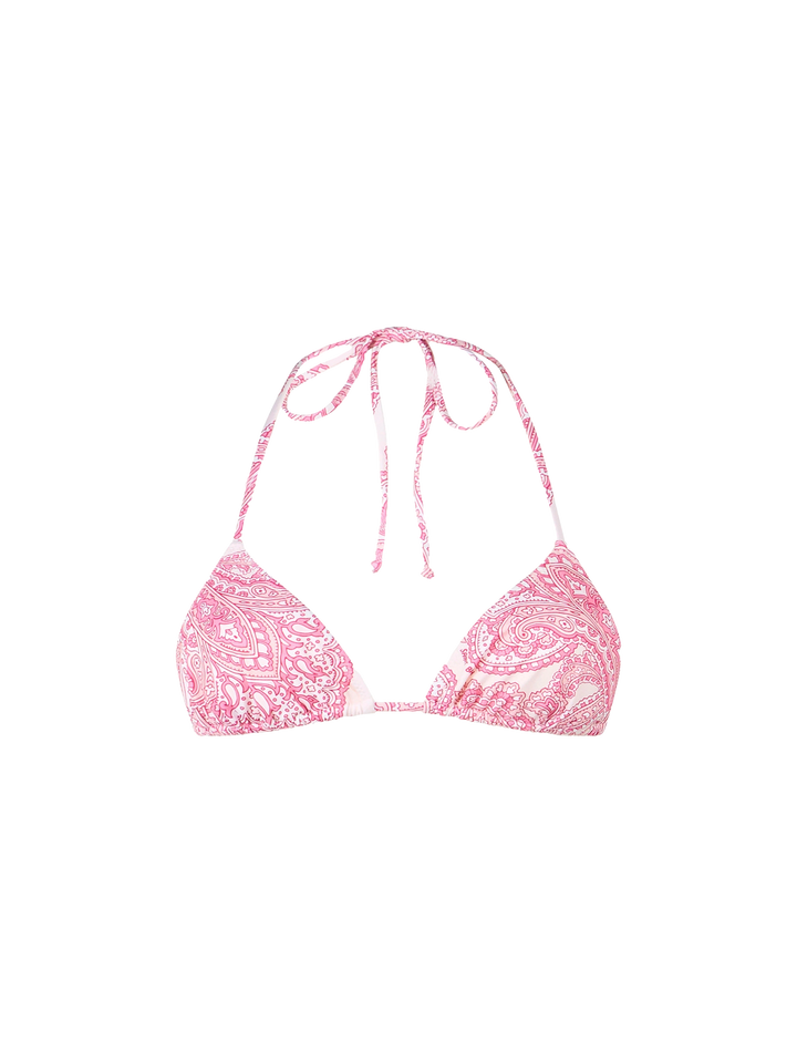 Damen-Badeanzug Leah mit rosafarbenem Paisley-Dreiecksoberteil