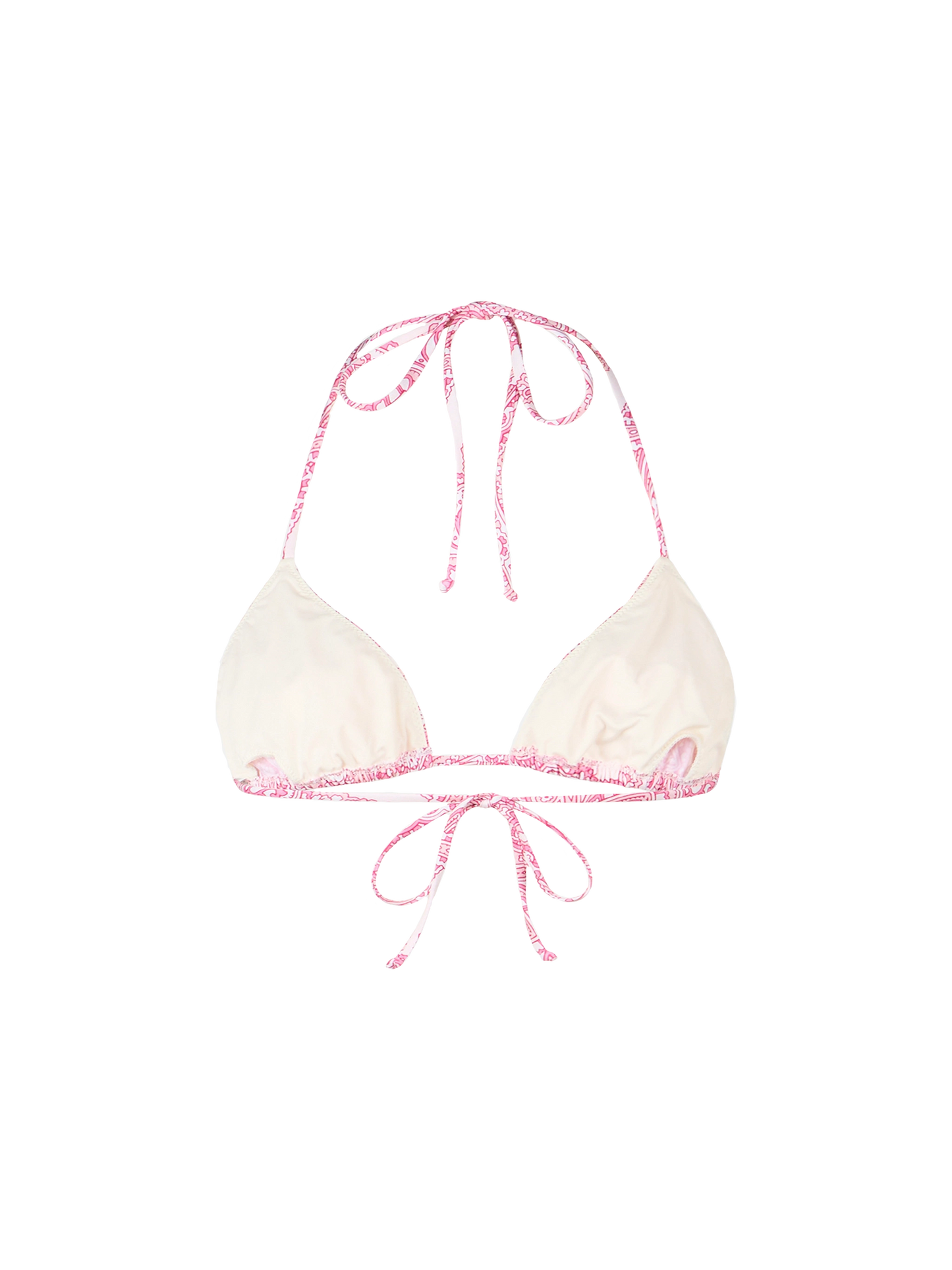 Damen-Badeanzug Leah mit rosafarbenem Paisley-Dreiecksoberteil