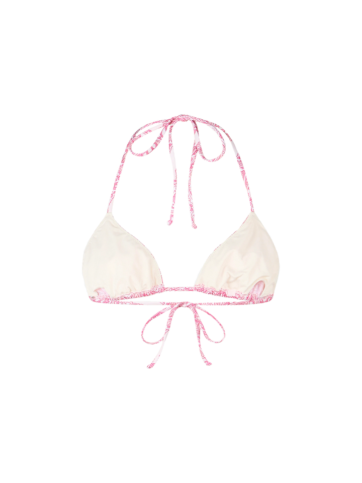 Damen-Badeanzug Leah mit rosafarbenem Paisley-Dreiecksoberteil