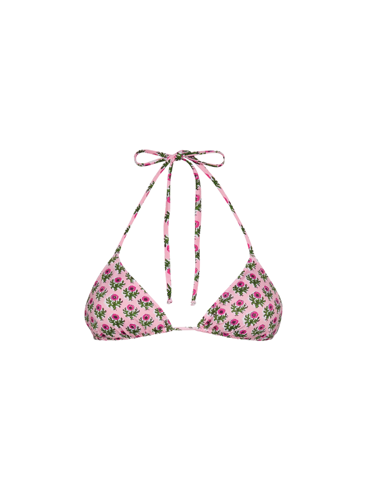 Leah triangle top swimsuit with floral print