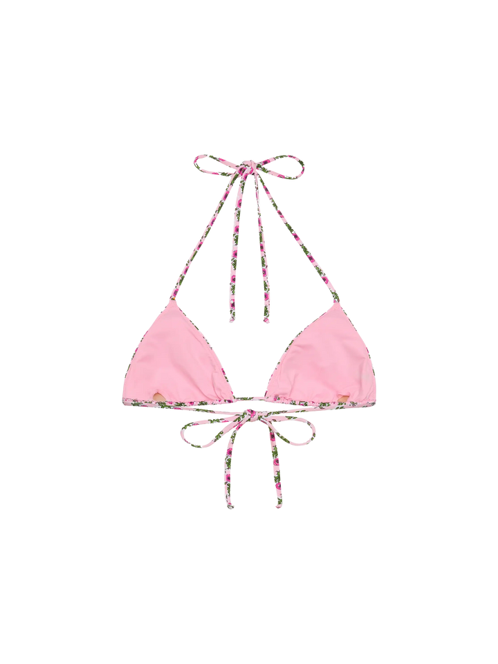 Leah triangle top swimsuit with floral print