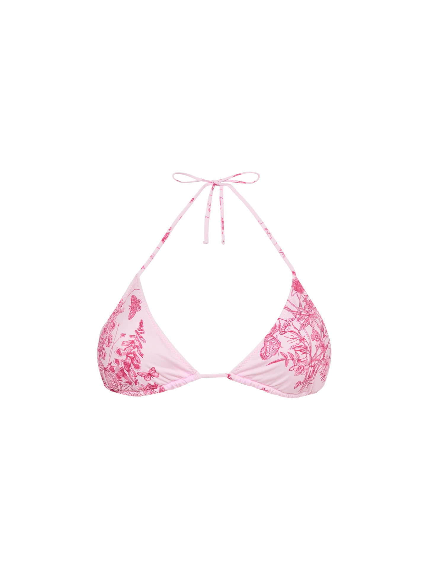 Leah triangle top swimsuit with toile de jouy print