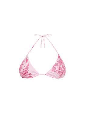 Leah triangle top swimsuit with toile de jouy print