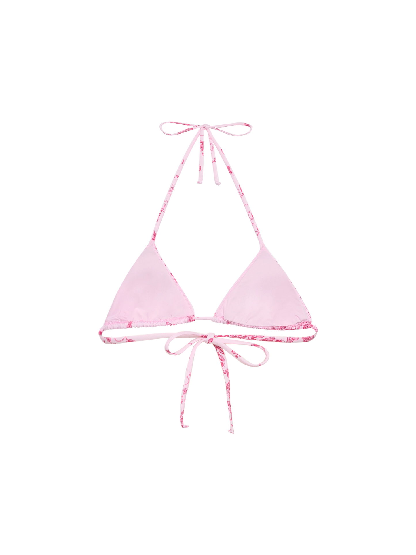 Leah triangle top swimsuit with toile de jouy print