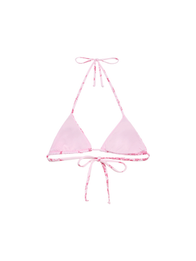 Leah triangle top swimsuit with toile de jouy print