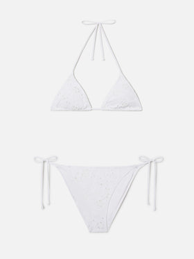 Bikini Leah Virgo blanco de sangallo 