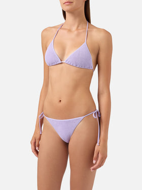 Bikini Leah Marielle en crinkle lurex lila 