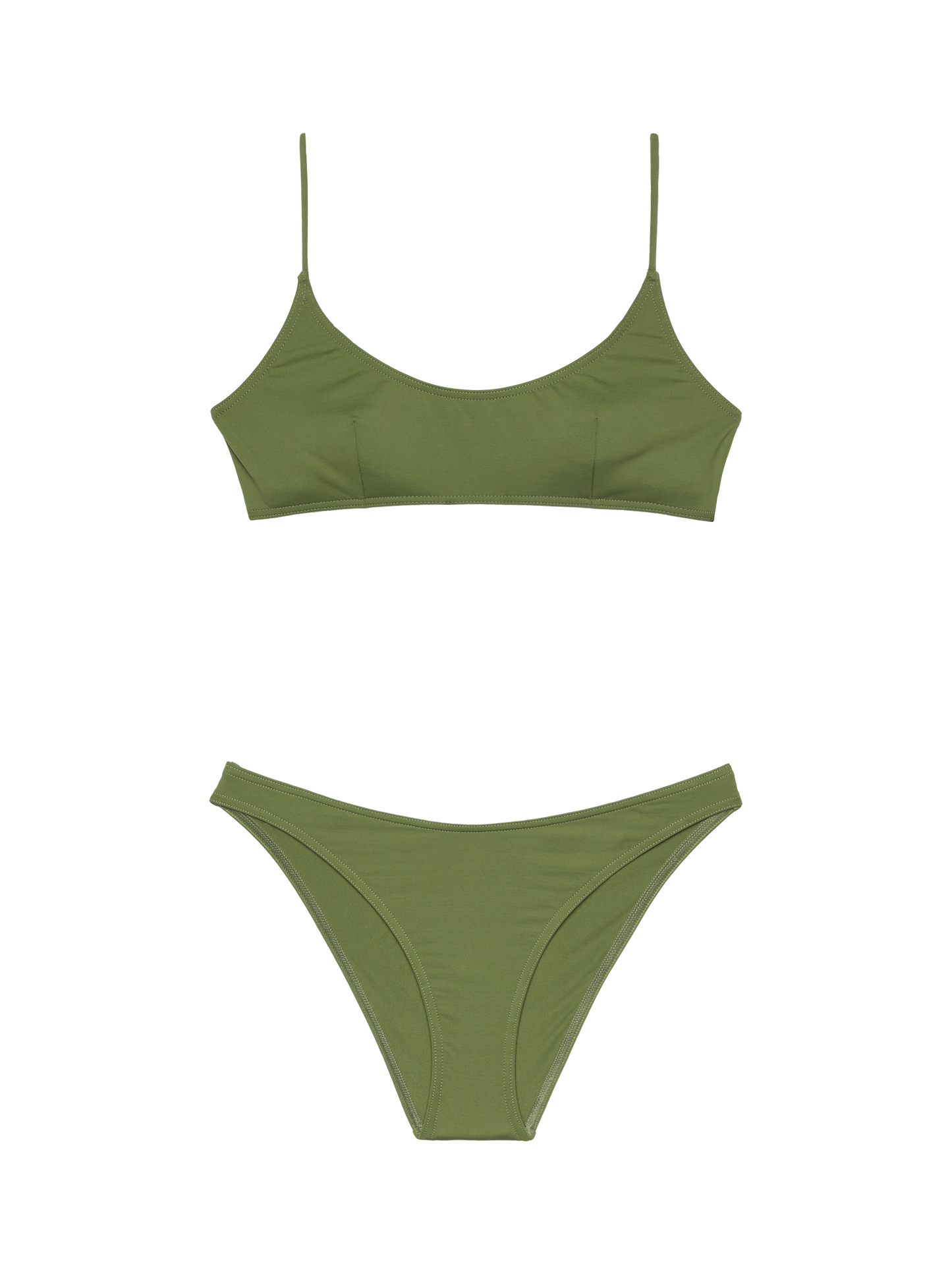 Military green classic bralette bikini Judy Lido