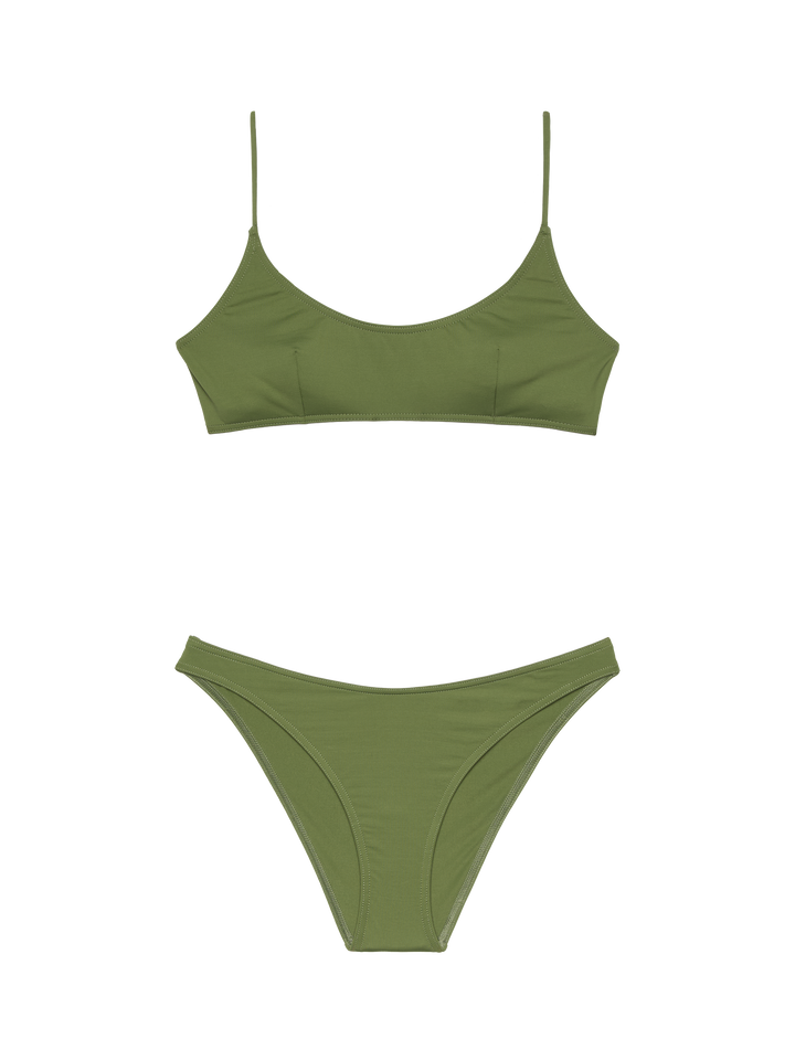Bikini classico a bralette Judy Lido in verde militare
