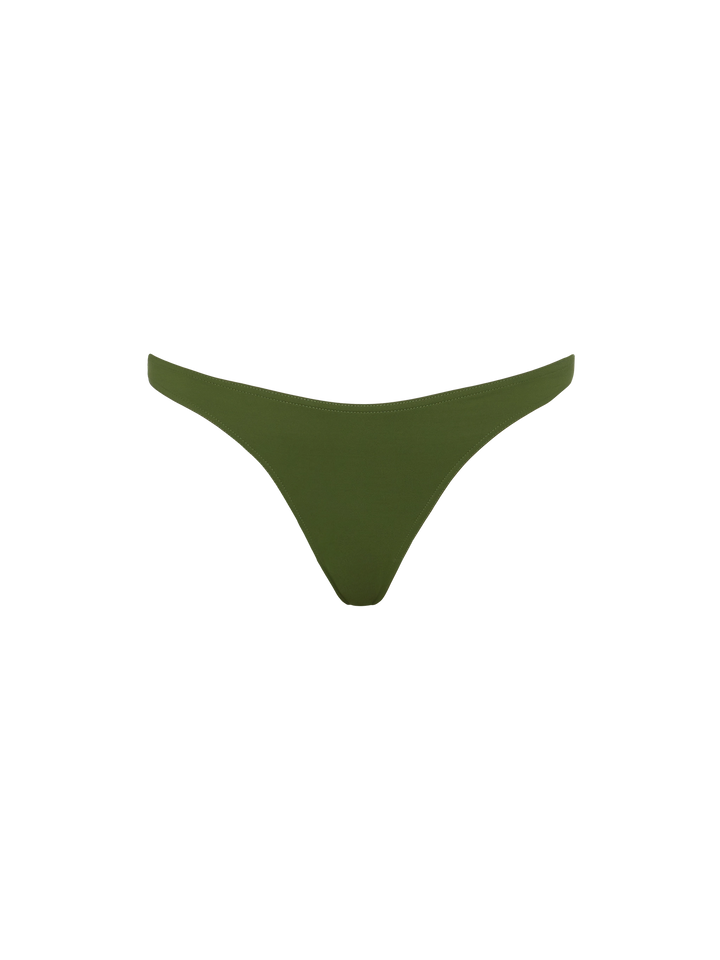 Bikini Celestine Lido verde militare con top a bralette monospalla e slip classici