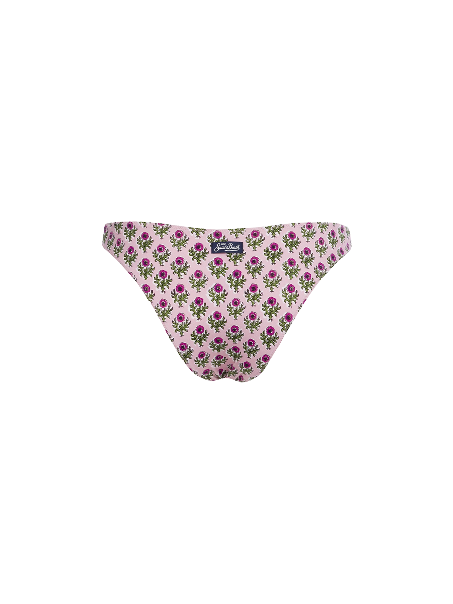 Klassische Damen-Badehose Lido mit rosa Blumenmuster
