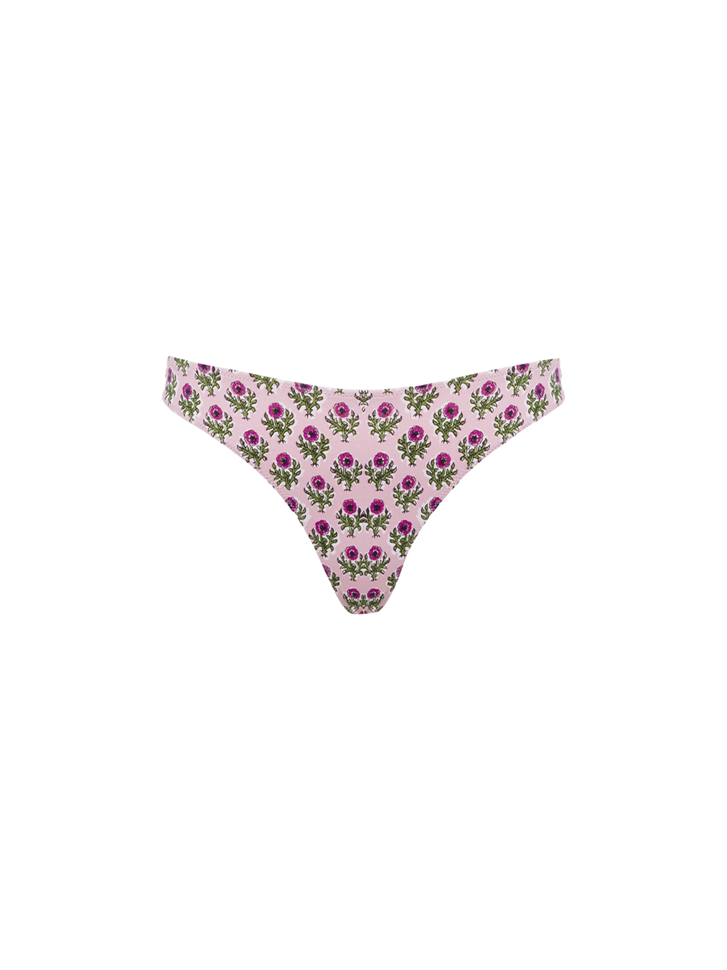 Klassische Damen-Badehose Lido mit rosa Blumenmuster