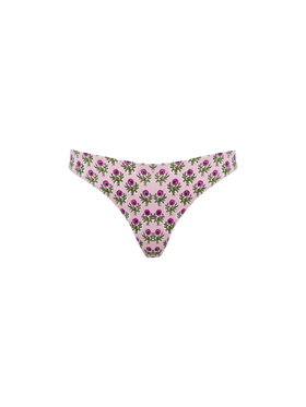 Klassische Damen-Badehose Lido mit rosa Blumenmuster