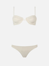 Woman off-white underwired bralette bikini Salina Lido