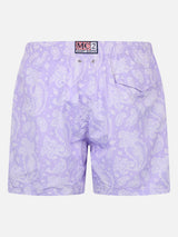 Herren-Badeshorts Lighting aus leichtem Stoff mit Paisley-Print