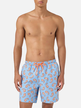 Lighting swim shorts with paisley print