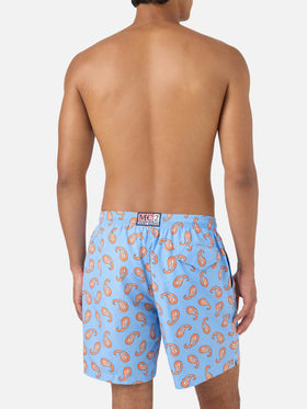 Lighting swim shorts with paisley print