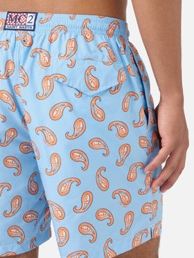 Lighting swim shorts with paisley print