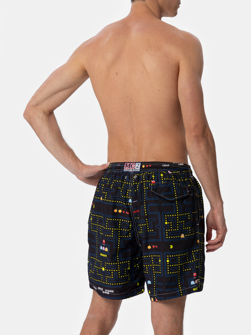 Badeshorts für Herren aus leichtem Stoff Lighting mit Pac-Man-Aufdruck | PAC-MAN SPECIAL EDITION