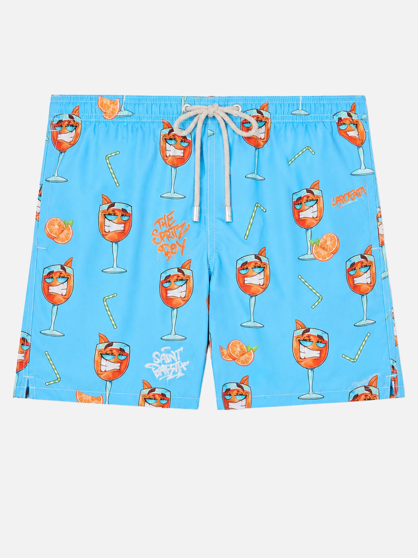 Herren-Badeshorts aus leichtem Stoff Lighting mit Cryptopuppets-Aufdruck | CRYPTOPUPPET-SONDERAUSGABE