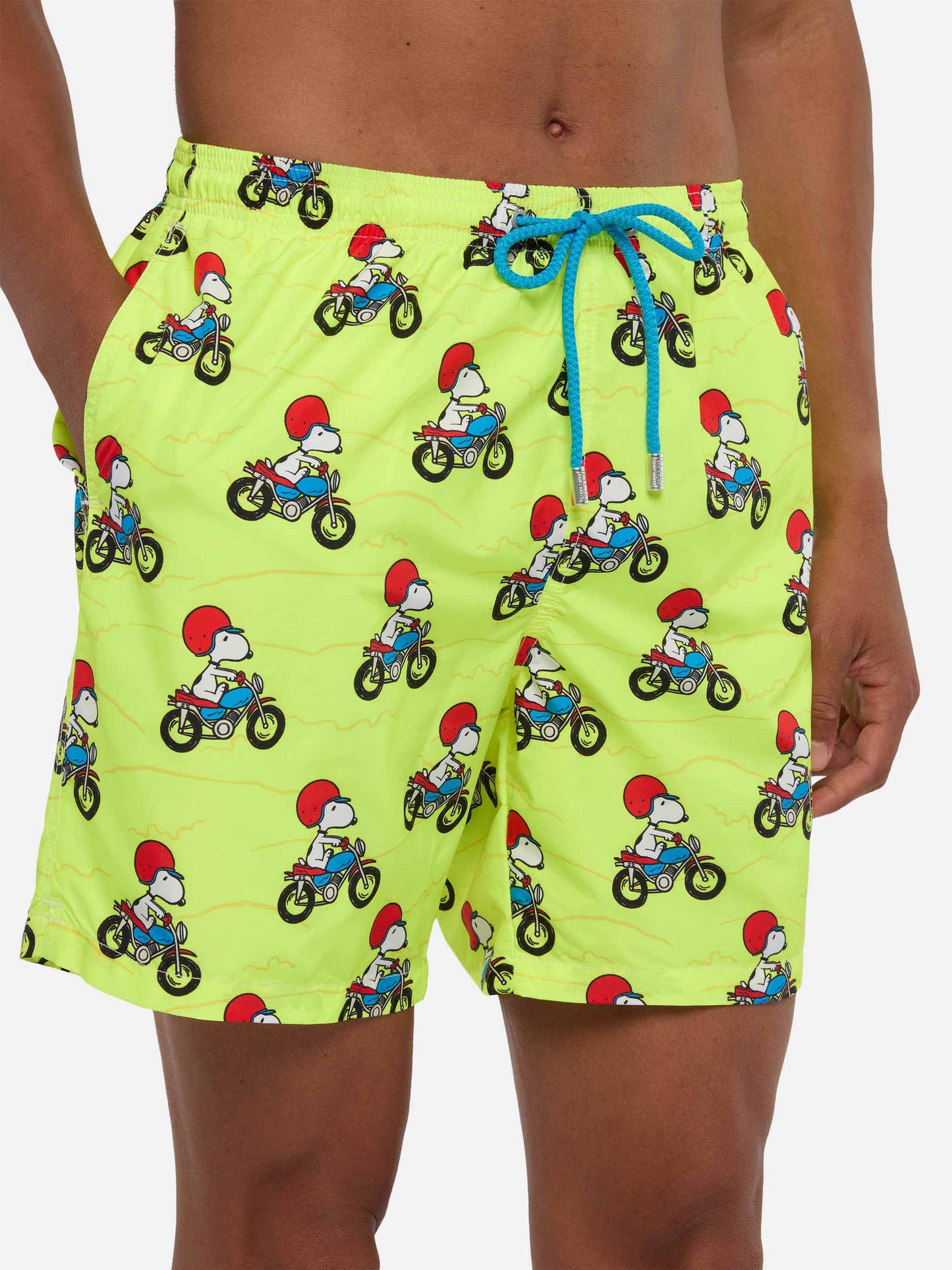 Costume da bagno da uomo in tessuto leggero con stampa Snoopy | EDIZIONE SPECIALE PEANUTS®