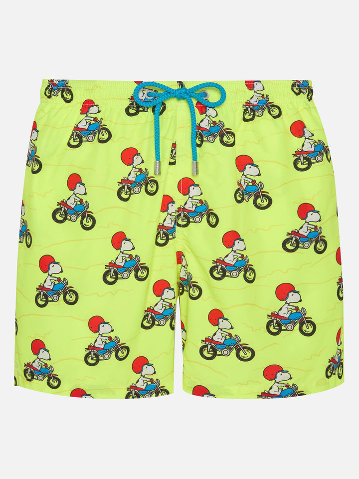 Costume da bagno da uomo in tessuto leggero con stampa Snoopy | EDIZIONE SPECIALE PEANUTS®