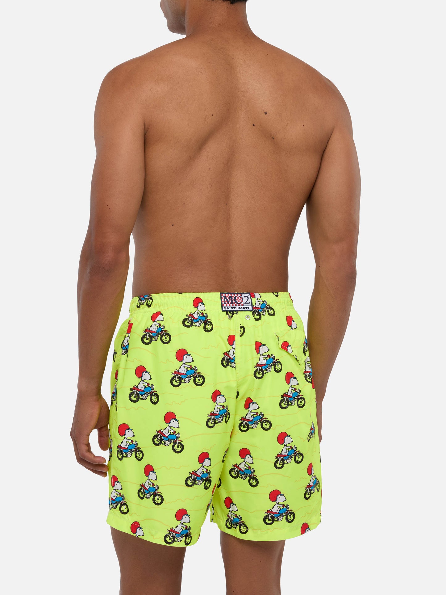 Costume da bagno da uomo in tessuto leggero con stampa Snoopy | EDIZIONE SPECIALE PEANUTS®