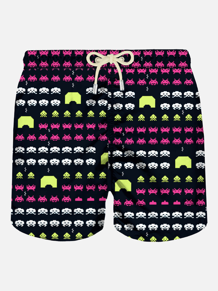 Costume da bagno uomo in tessuto leggero con stampa spaziale