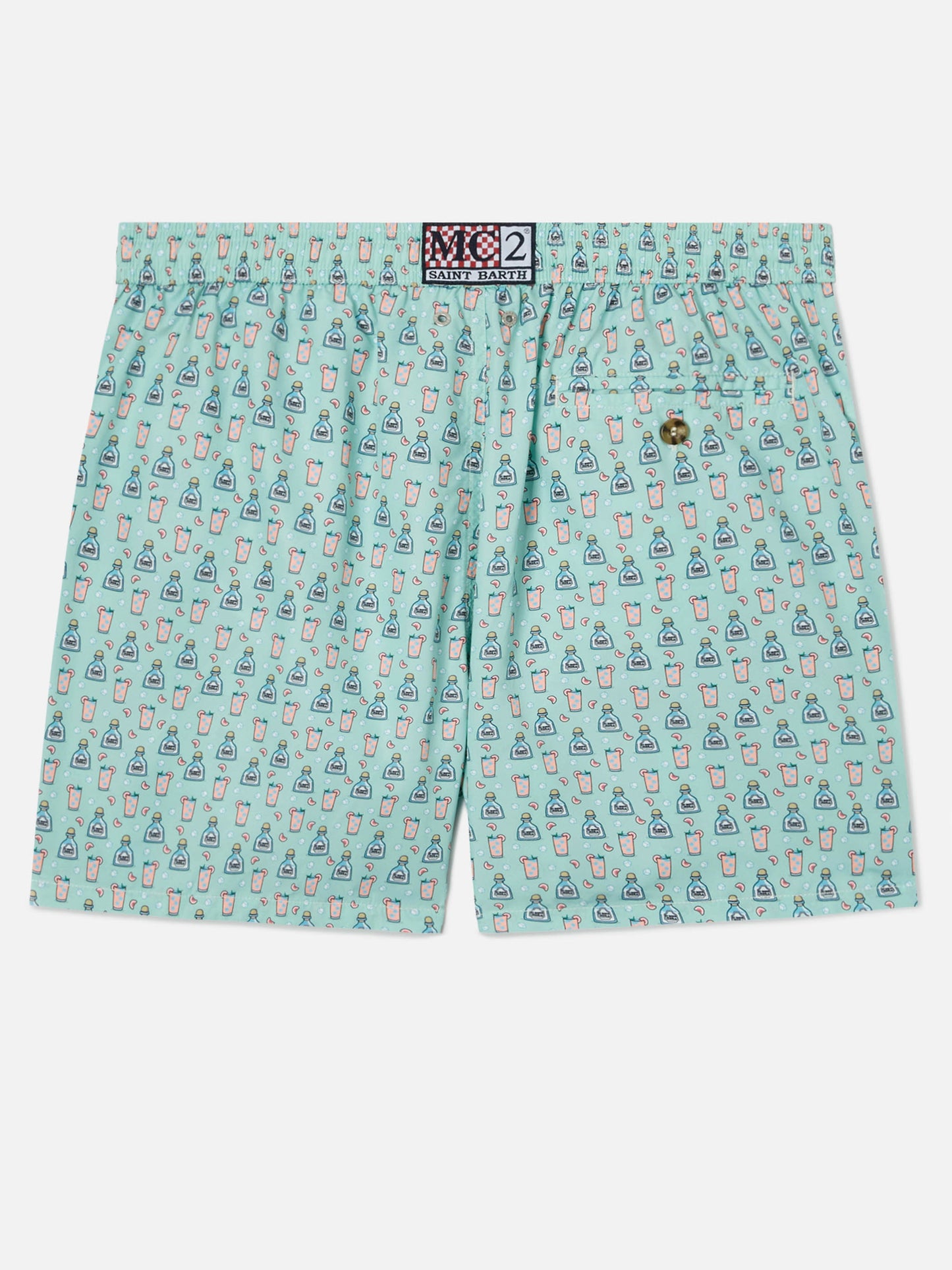 Light green Lighting Micro swim shorts with paloma all-over print