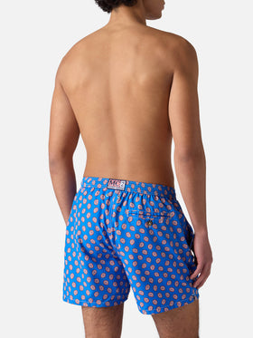 Leichte Badehose aus hellem Stoff mit Paisley-Muster