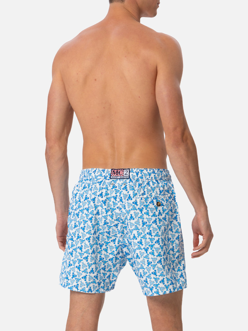 Herren-Badeshorts aus leichtem Stoff Lighting Micro Fantasy mit Hummer-Print