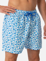 Herren-Badeshorts aus leichtem Stoff Lighting Micro Fantasy mit Hummer-Print