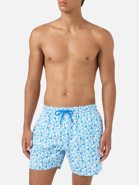 Badeshorts Lighting Micro Fantasy mit weißem Hummer-Print 