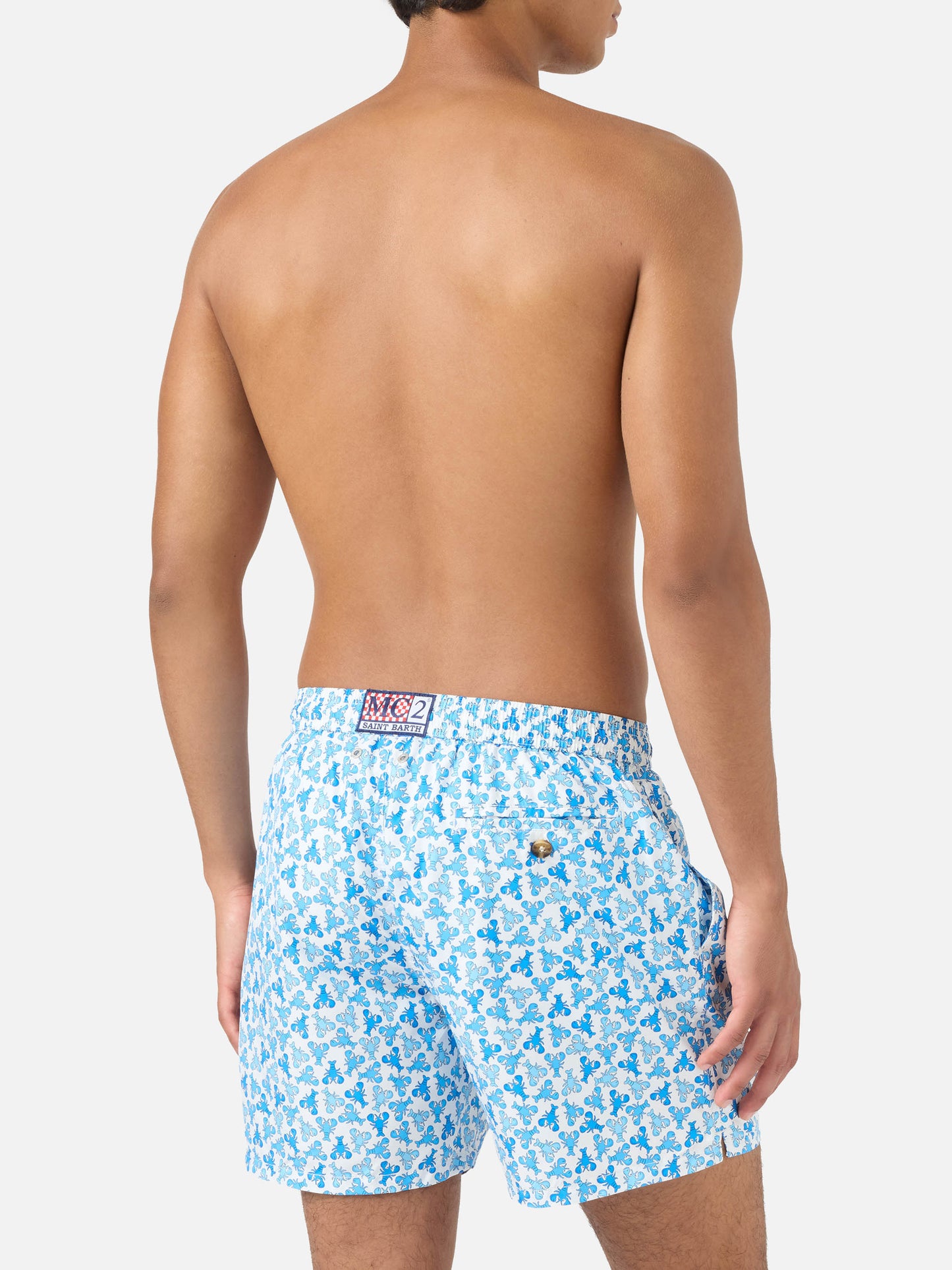 Badeshorts Lighting Micro Fantasy mit weißem Hummer-Print 