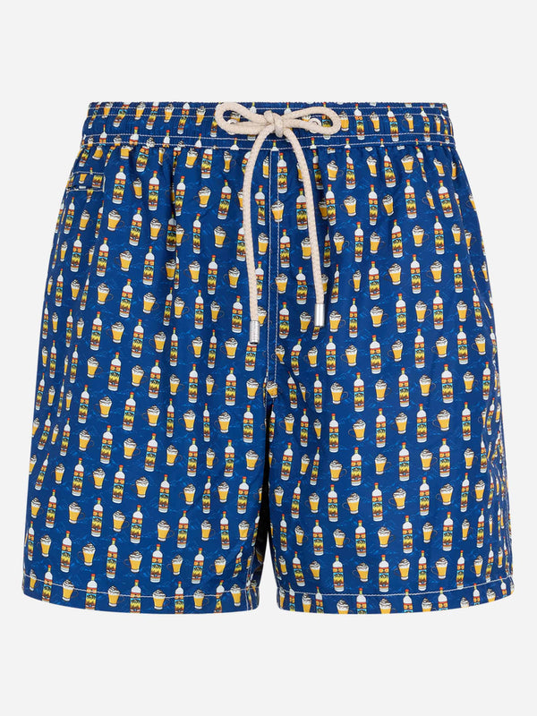 Man lightweight fabric swim-shorts Lighting Micro Fantasy with Vov Bombardino print | VOV SPECIAL EDITION