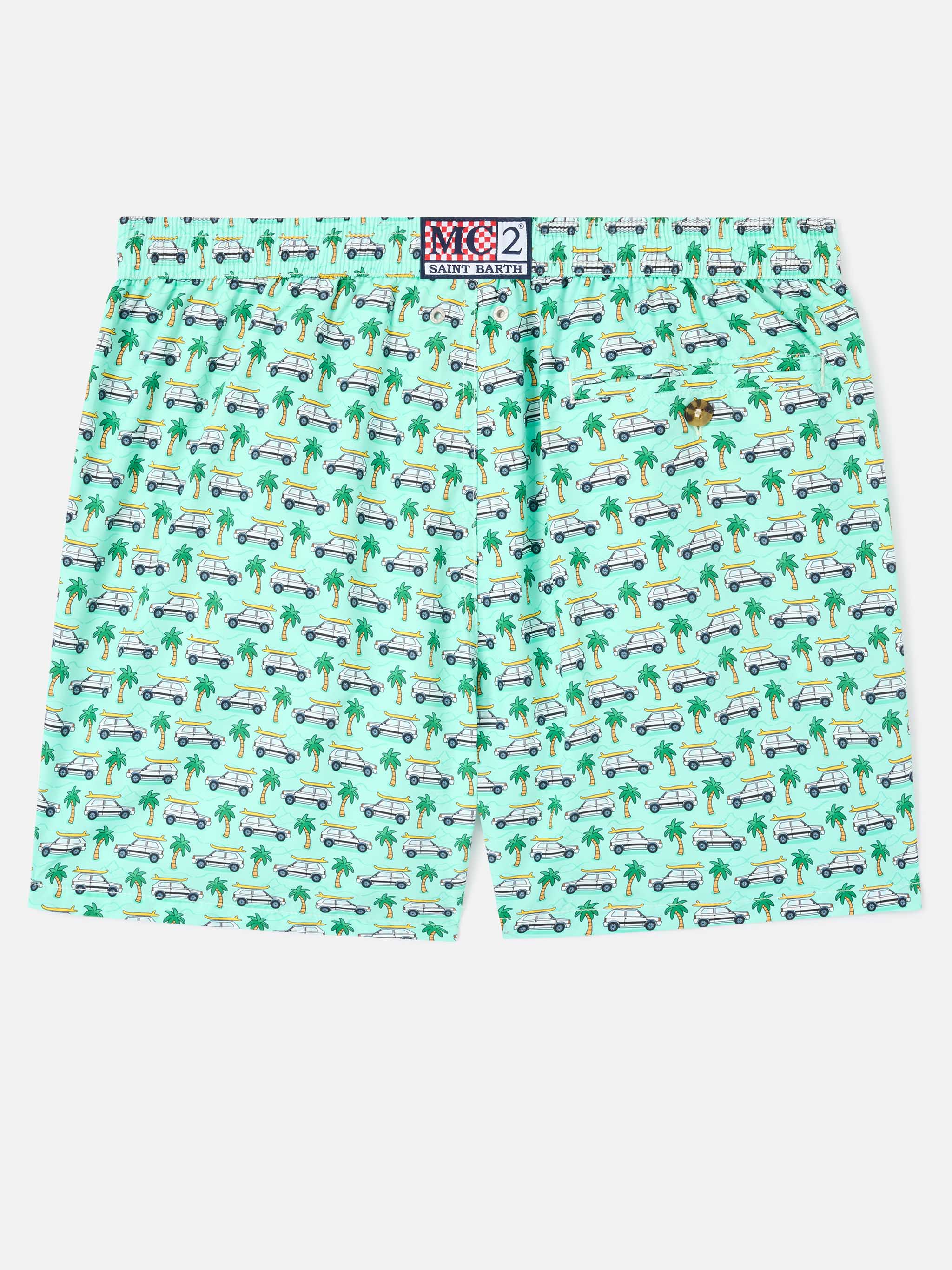 Lighting Micro Fantasy green Panda print swim shorts | Special