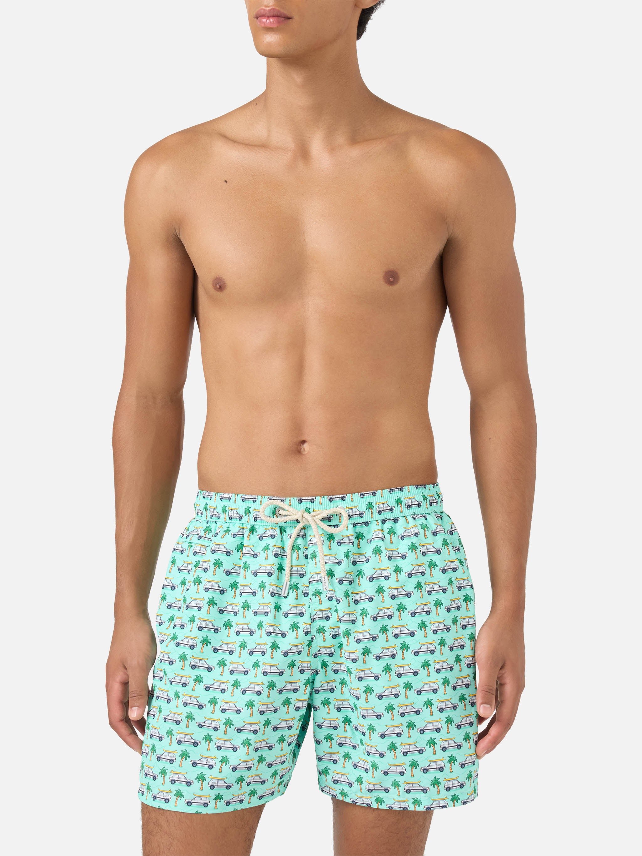 Lighting Micro Fantasy green Panda print swim shorts | Special
