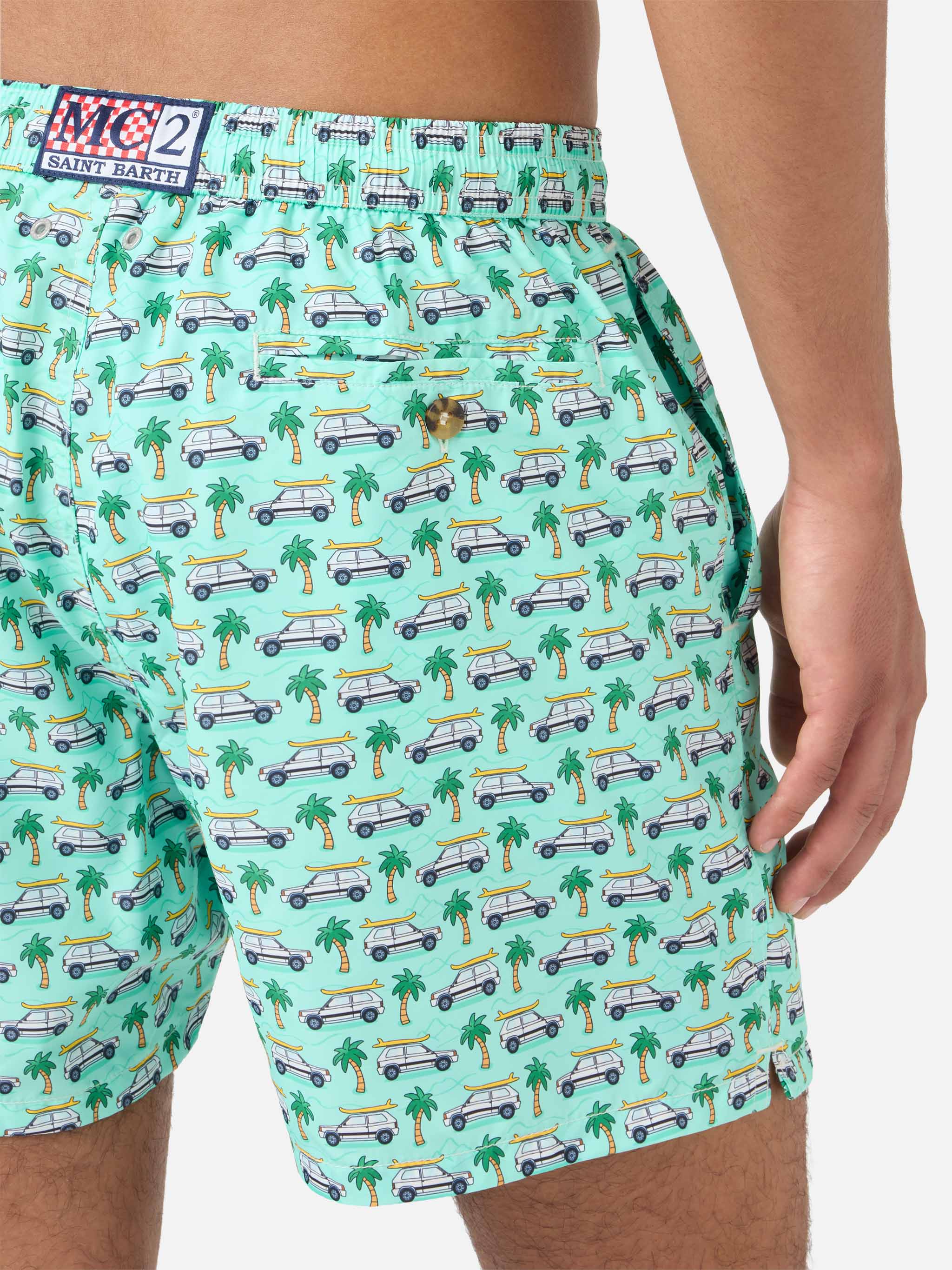 Lighting Micro Fantasy green Panda print swim shorts | Special