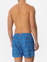 Man light fabric swim shorts with clownfish print