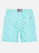 Badeshorts für Herren aus leichtem Stoff Lighting Micro Fantasy mit Pinguin-Print