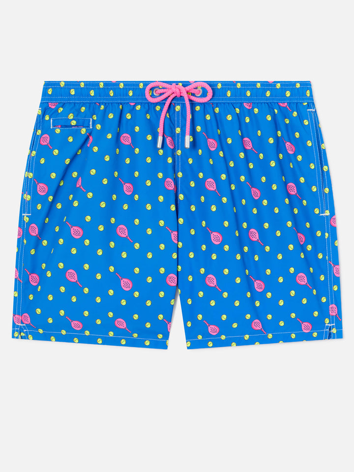 Herren-Badeshorts aus leichtem Stoff Lighting Micro Fantasy mit Padel-Aufdruck
