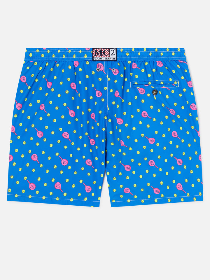 Herren-Badeshorts aus leichtem Stoff Lighting Micro Fantasy mit Padel-Aufdruck